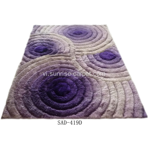 Thiết kế 3D polyester rậm Rug